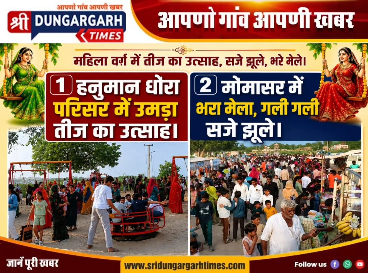 महिला वर्ग में तीज का उत्साह, सजे झूले, भरे मेले।