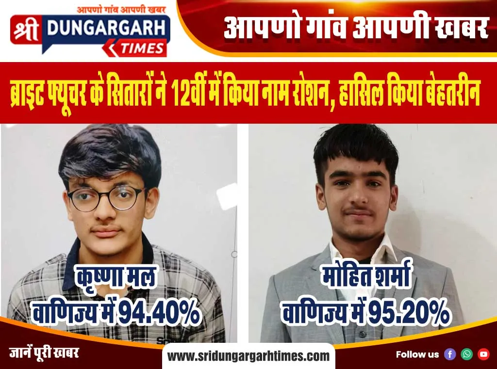 ब्राइट फ्यूचर के सितारों ने 12वीं में किया नाम रोशन, हासिल किया बेहतरीन परिणाम