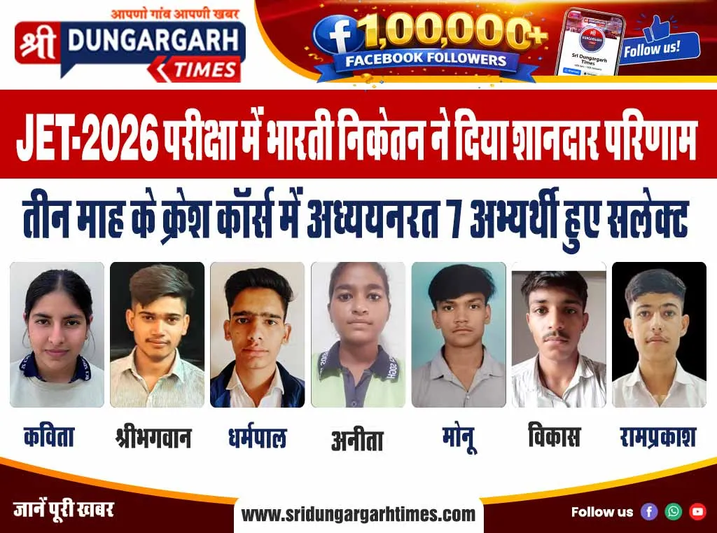 तीन माह के क्रेश कॉर्स में अध्ययनरत 7 अभ्यर्थी हुए सलेक्ट।