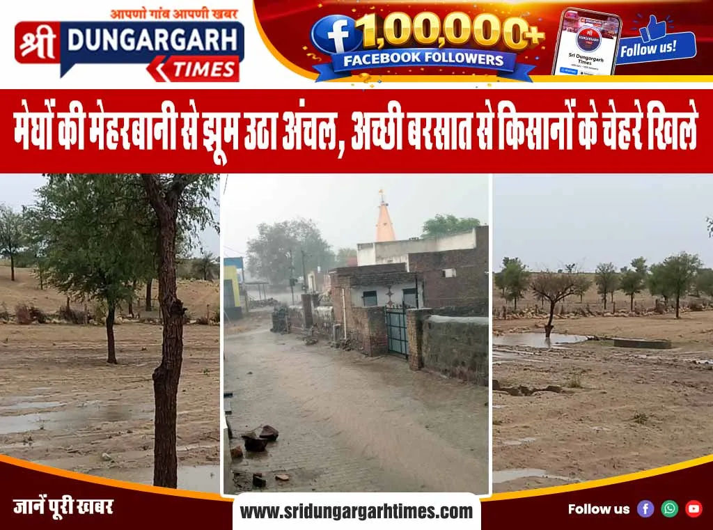 मेघों की मेहरबानी से झूम उठा अंचल, अच्छी बरसात से किसानों के चेहरे खिले