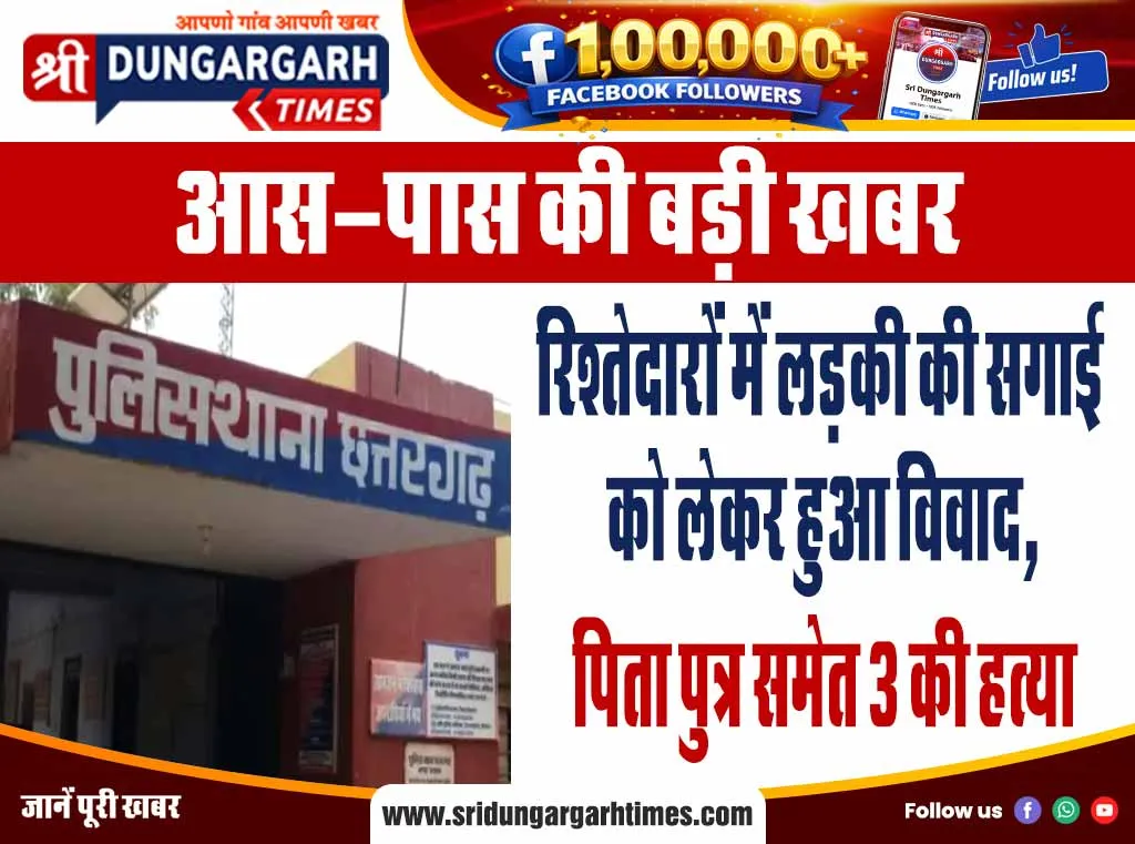 रिश्तेदारों में लड़की की सगाई को लेकर हुआ विवाद, पिता पुत्र समेत 3 की हत्या