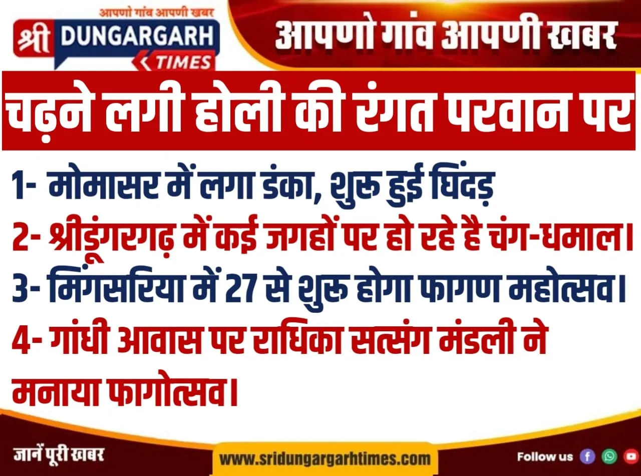 चढ़ने लगी होली की रंगत परवान पर