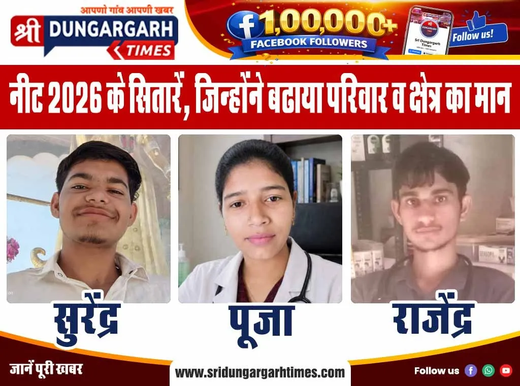 नीट 2026 के सितारें, जिन्होंने बढाया परिवार व क्षेत्र का मान।