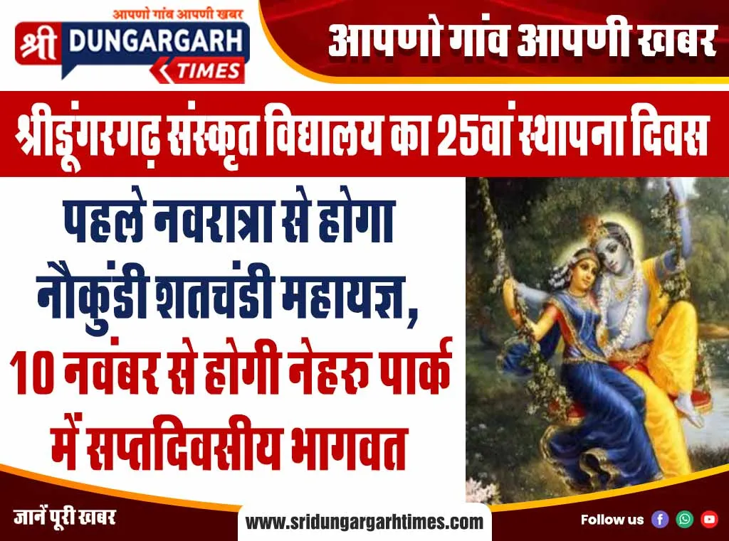 पहले नवरात्रा से होगा नौकुंडी शतचंडी महायज्ञ, 10 नवंबर से होगी नेहरू पार्क में सप्तदिवसीय भागवत