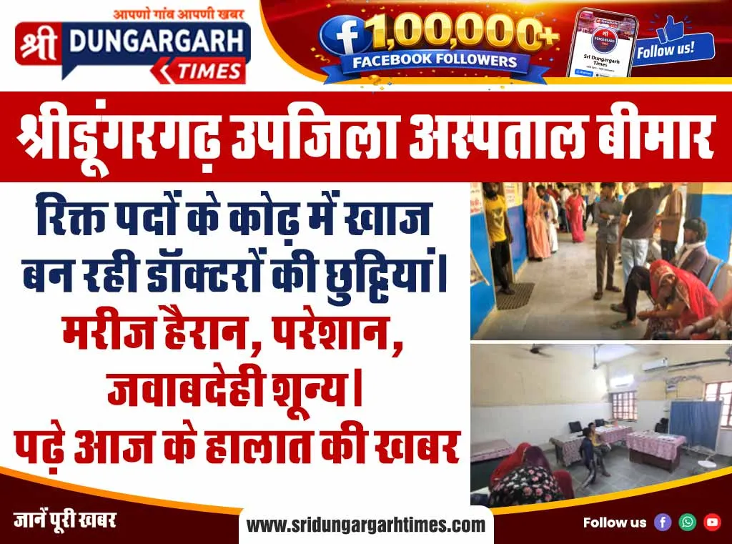 रिक्त पदों के कोढ़ में खाज बन रही डॉक्टरों की छुट्टियां।  मरीज हैरान, परेशान, जवाबदेही शून्य।   पढ़े आज के हालात की खबर