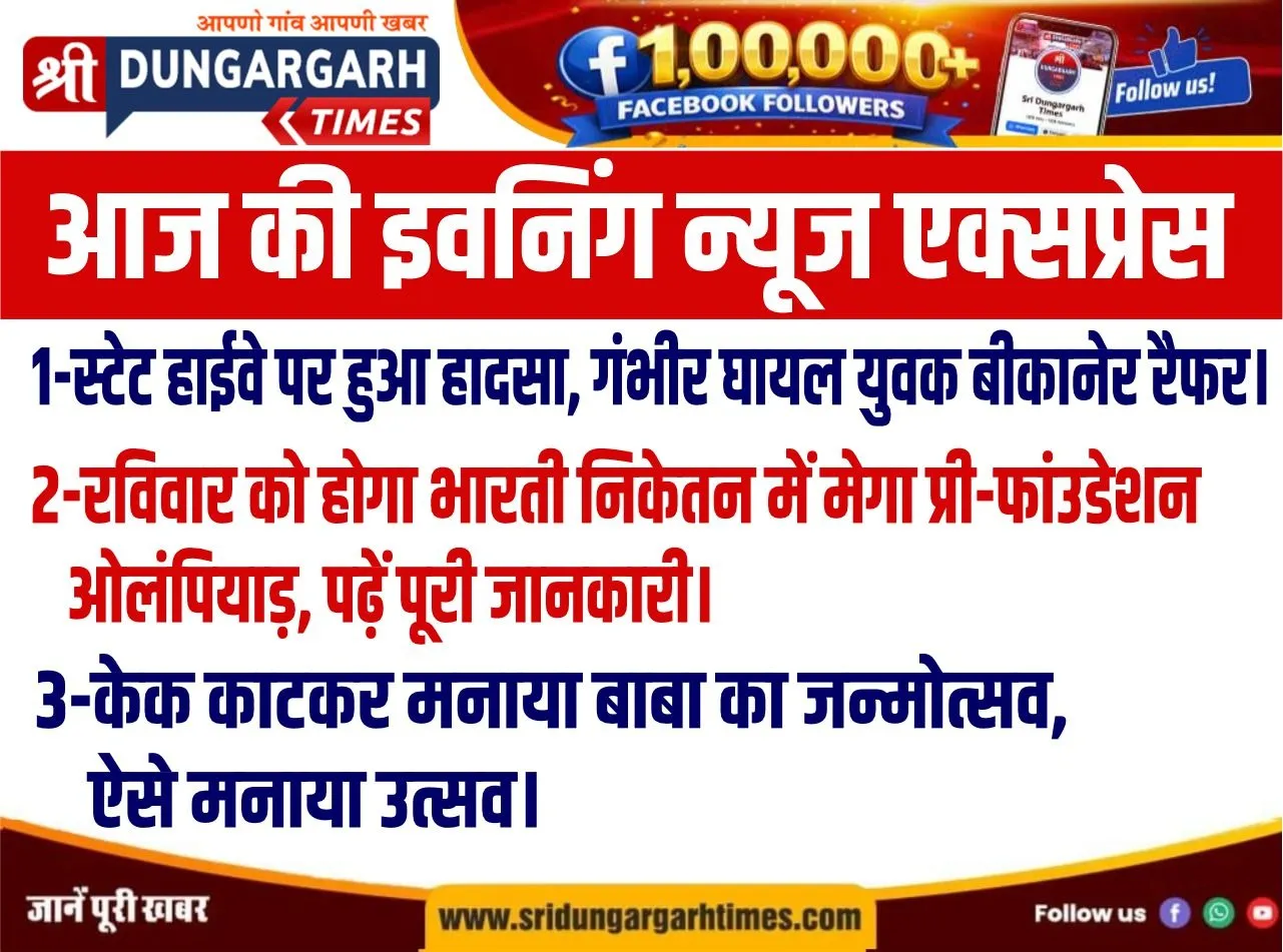 आज की इवनिंग न्यूज एक्सप्रेस